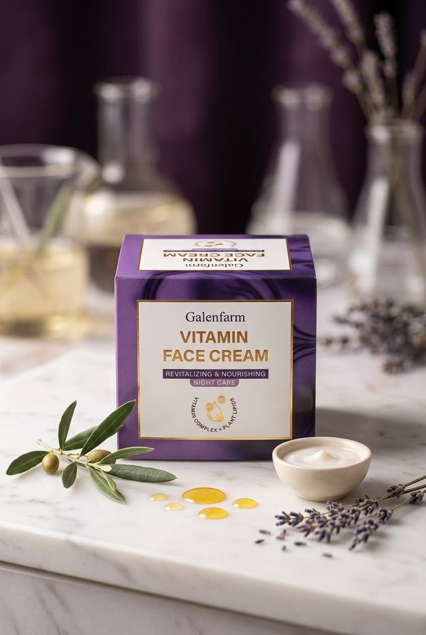 Galenfarm Vitaminska krema za lice 50 ml – niacinamid, pantenol, ulje kopraibe, alantoin, vitamin E